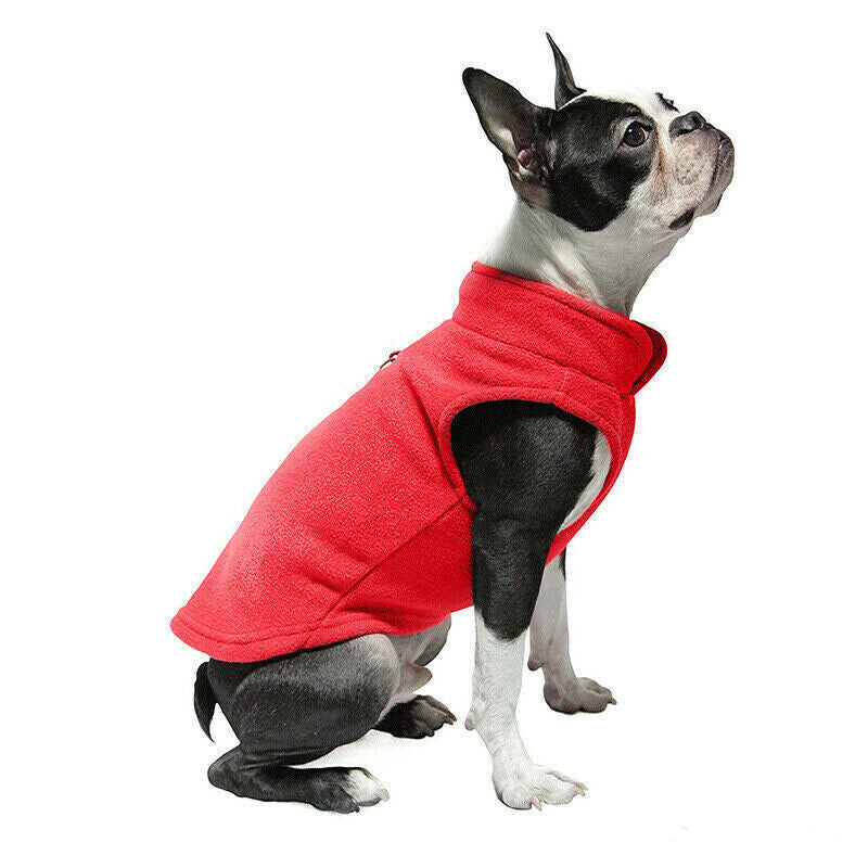 Pet Dog Warm Coat Fleece Jacket Jumper Sweater Winter Clothes Puppy Vest Outfit