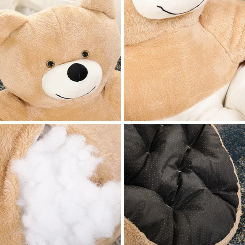 Winter Warm Bear Hug Dog Bed