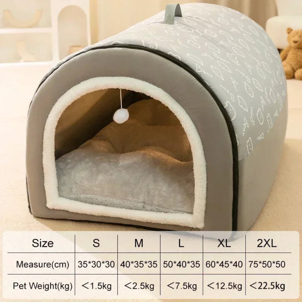 Winter Dog Kennel with Washable Mat