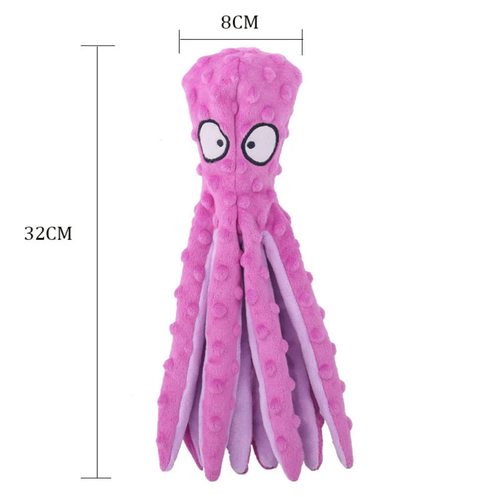 Pet Plush Octopus Puzzle Chew Toy