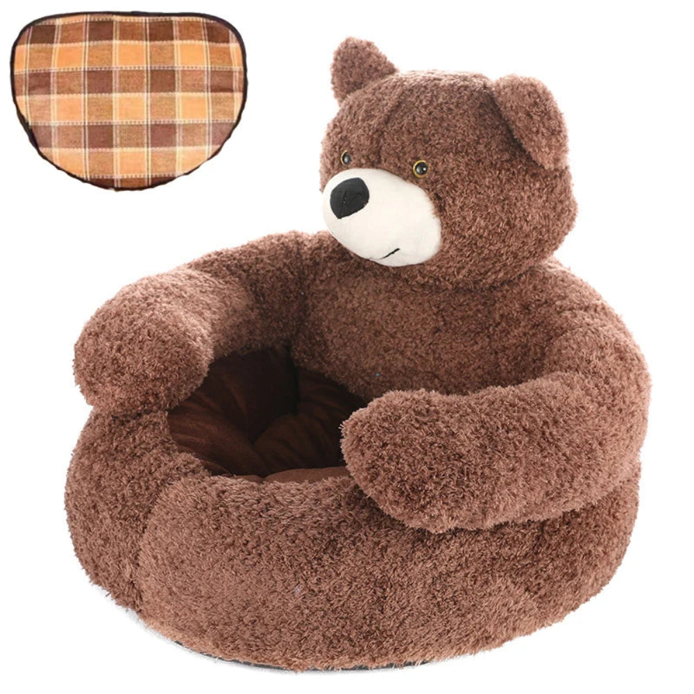 Winter Warm Bear Hug Dog Bed