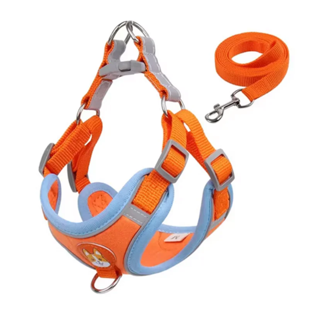 Adjustable Reflective Dog Harness & Leash