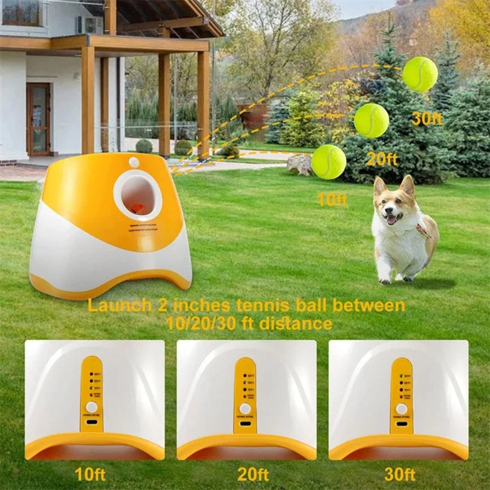 Interactive Dog Tennis Ball Launcher