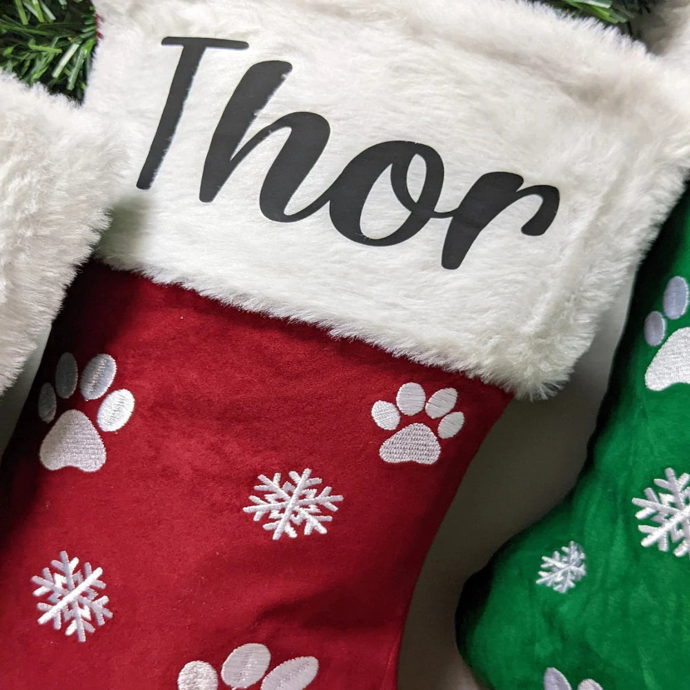 Personalized Paw Stockings