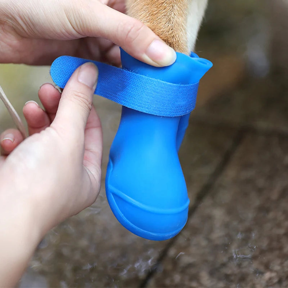 4Pcs Non-Slip Silicone Dog Boots