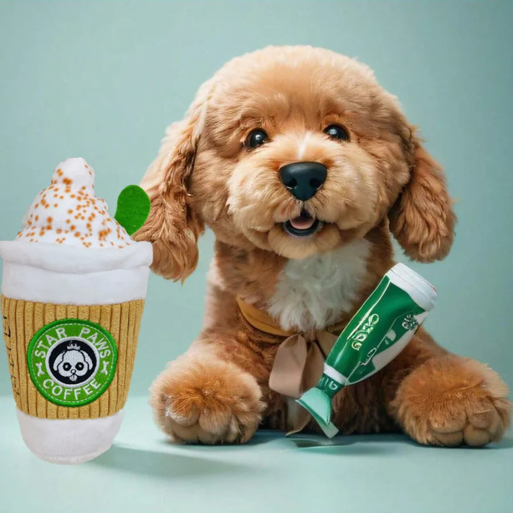 Starbuck Coffee Dog Plush Toy