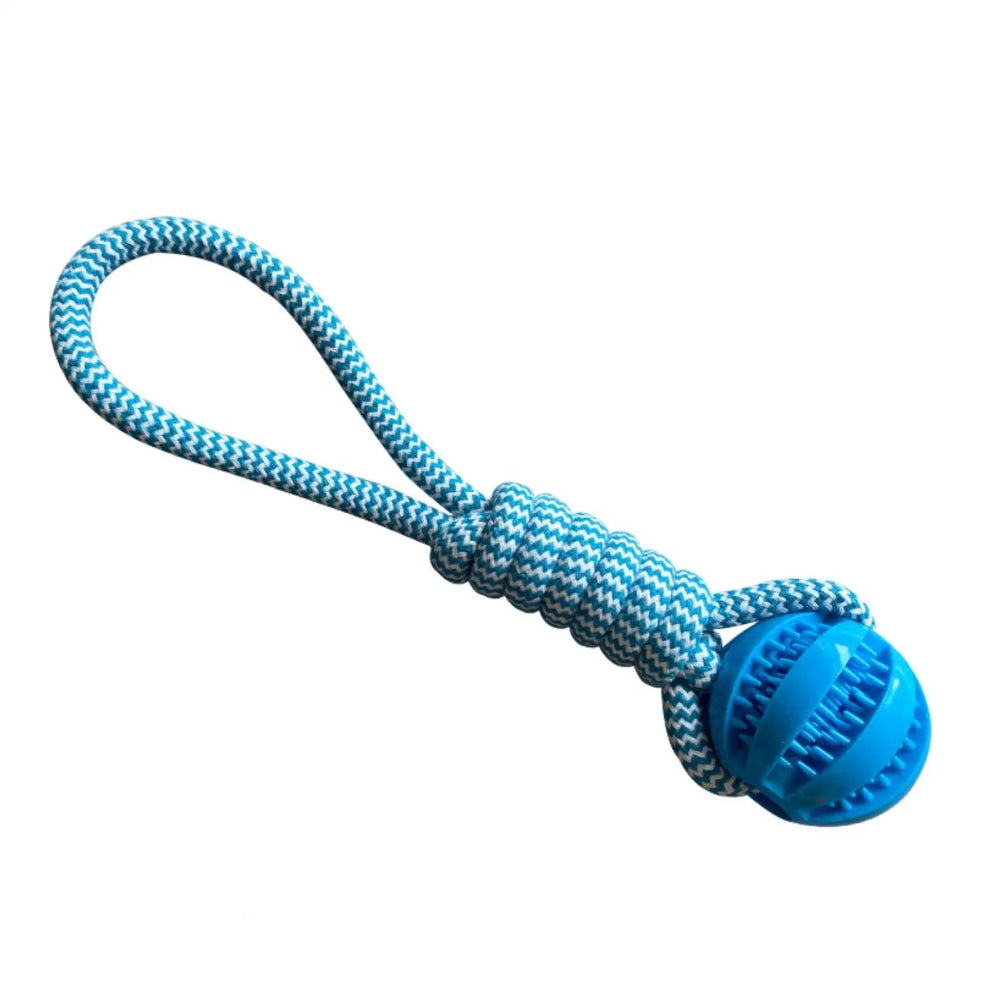 Interactive Treat Rope Dog Ball