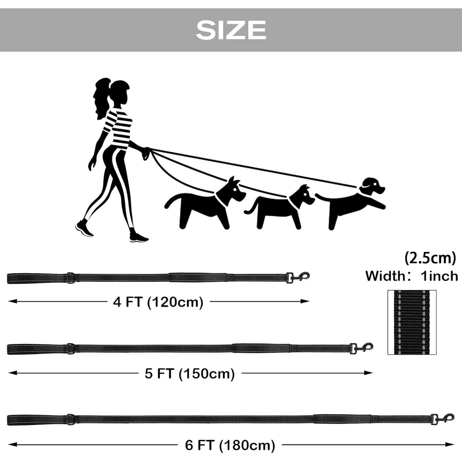 Heavy Duty Double Handle Dog Leash