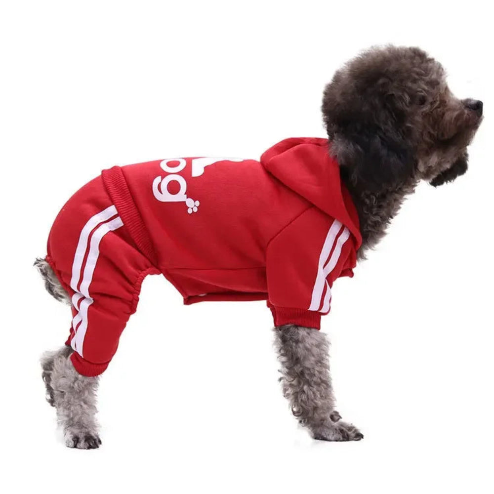 Winter Dog Hoodie Jumpsuit