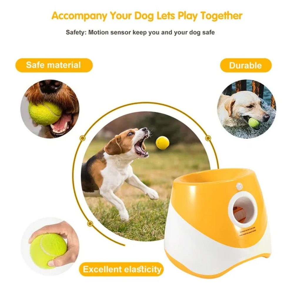 Interactive Dog Tennis Ball Launcher