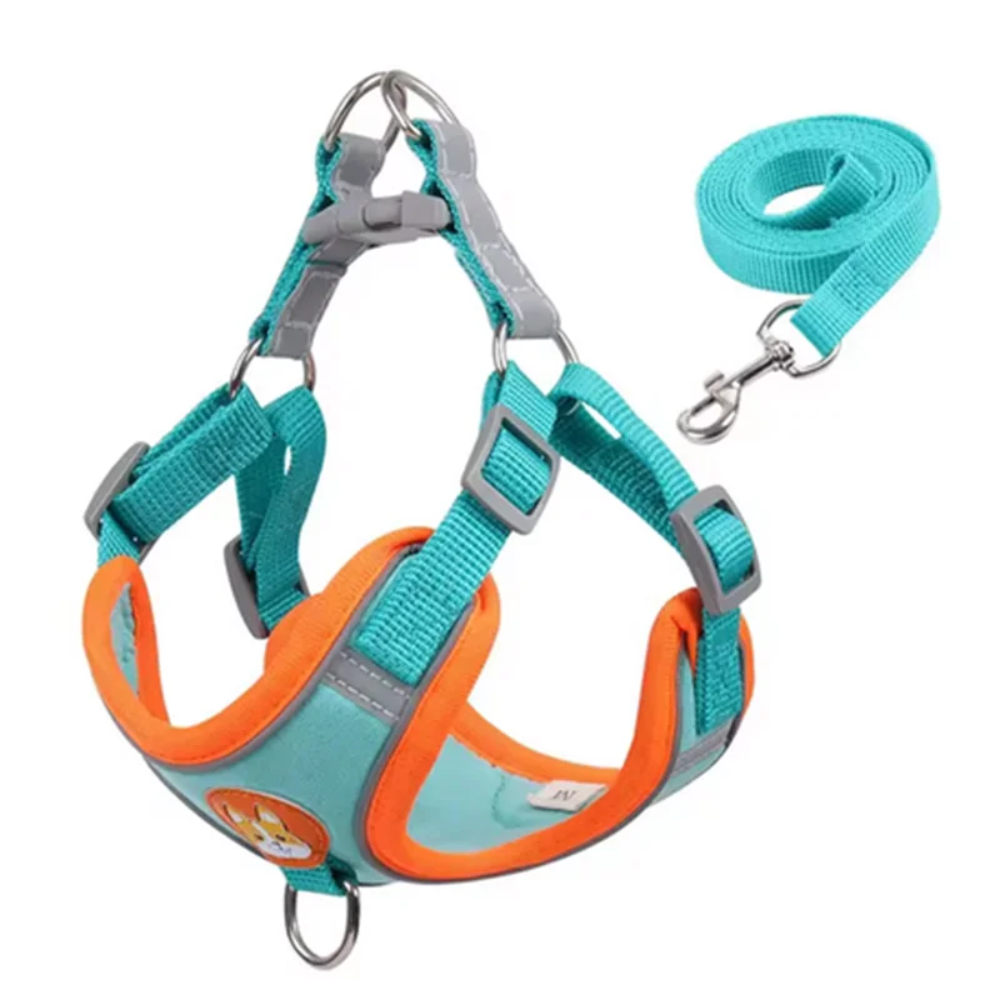 Adjustable Reflective Dog Harness & Leash