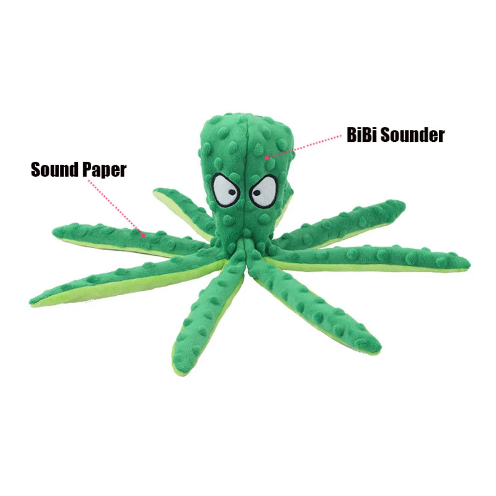 Pet Plush Octopus Puzzle Chew Toy