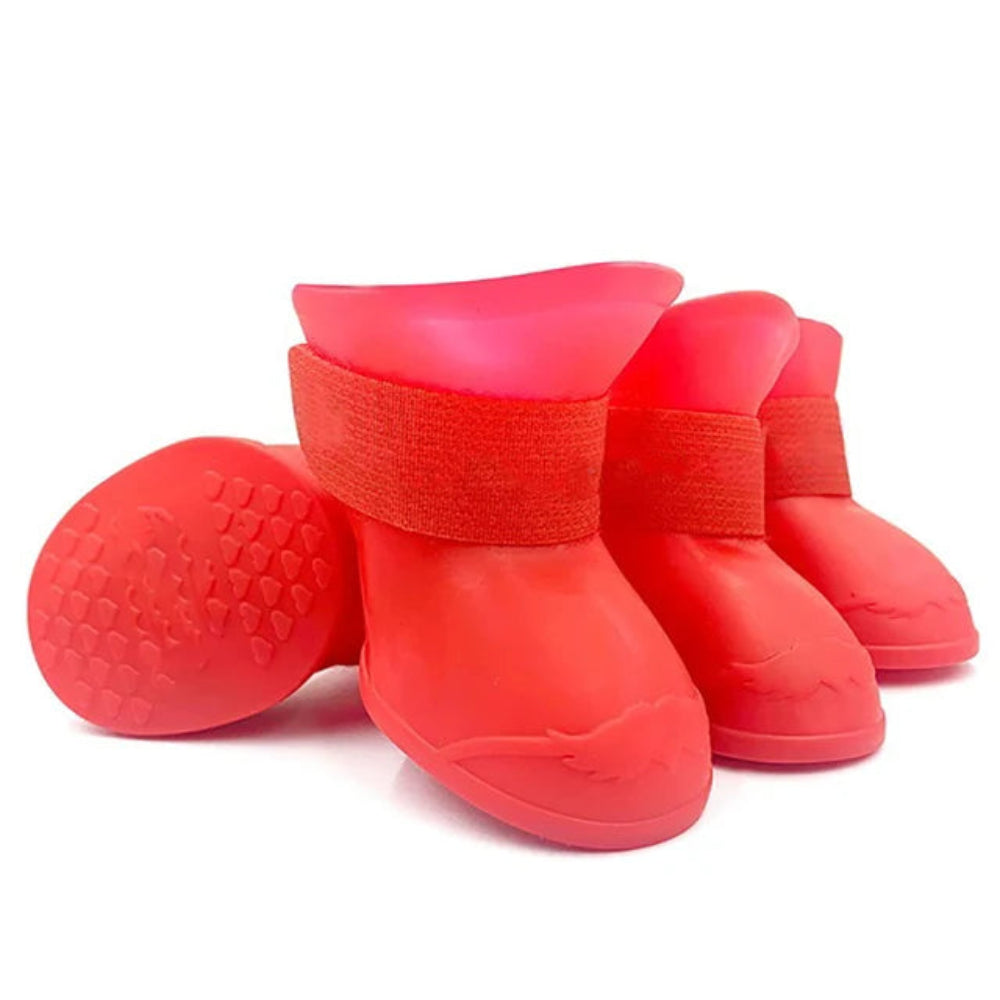 4Pcs Non-Slip Silicone Dog Boots