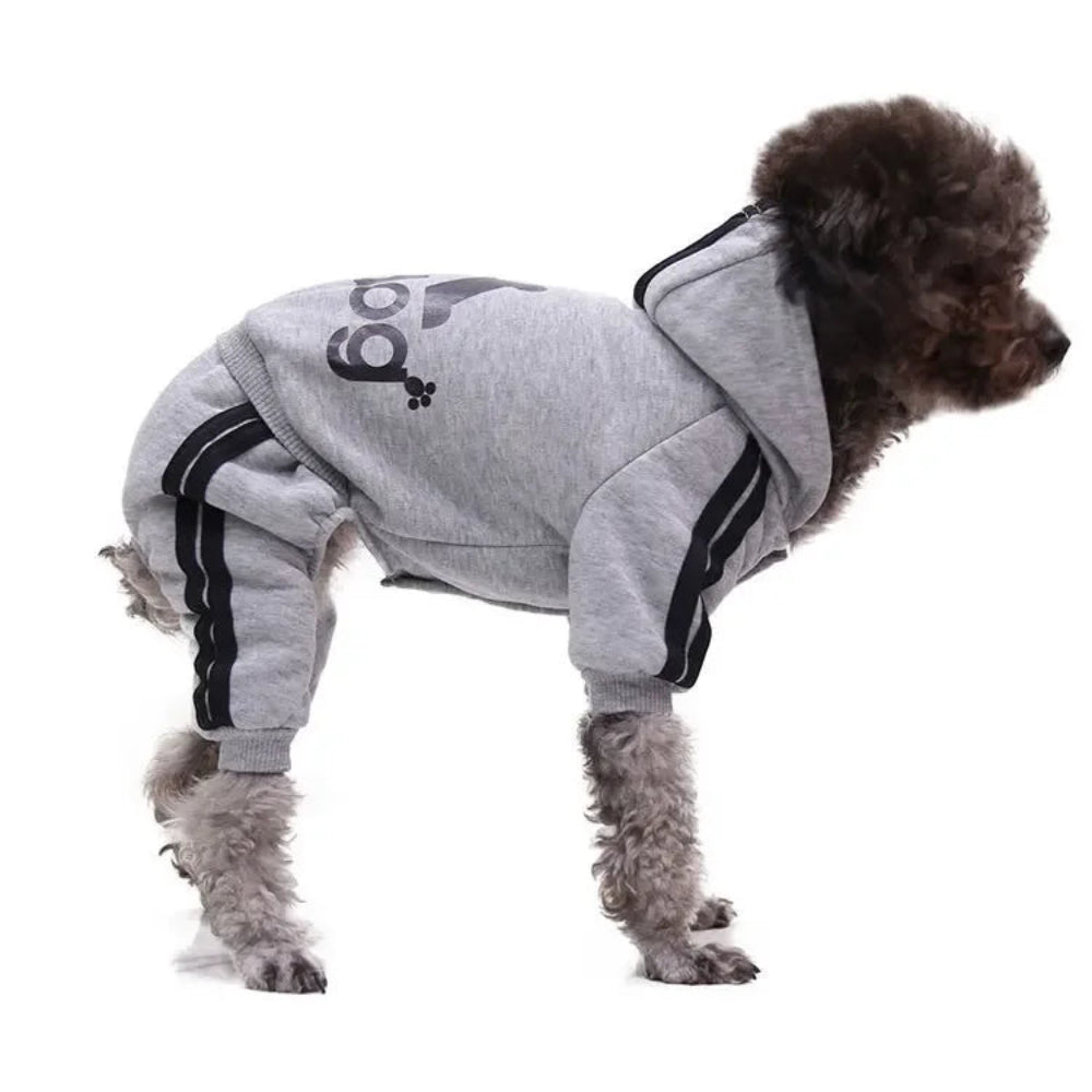 Winter Dog Hoodie Jumpsuit