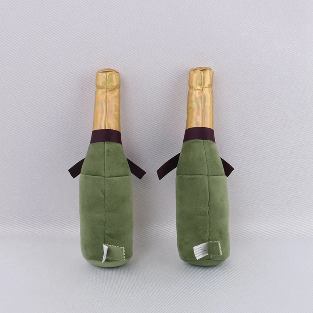 Champagne Wine Bottle Dog Toy