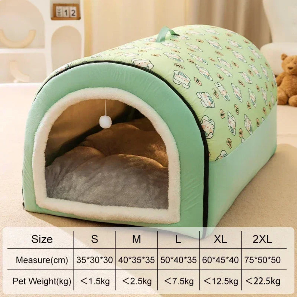 Winter Dog Kennel with Washable Mat