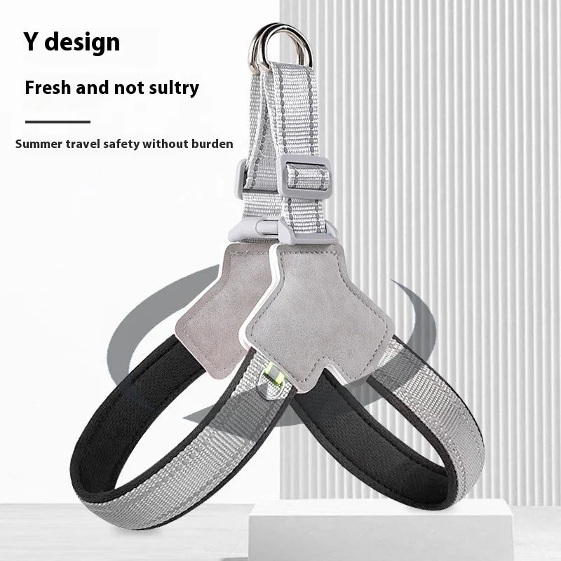 Reflective Y-Shaped Dog Harness & Leash