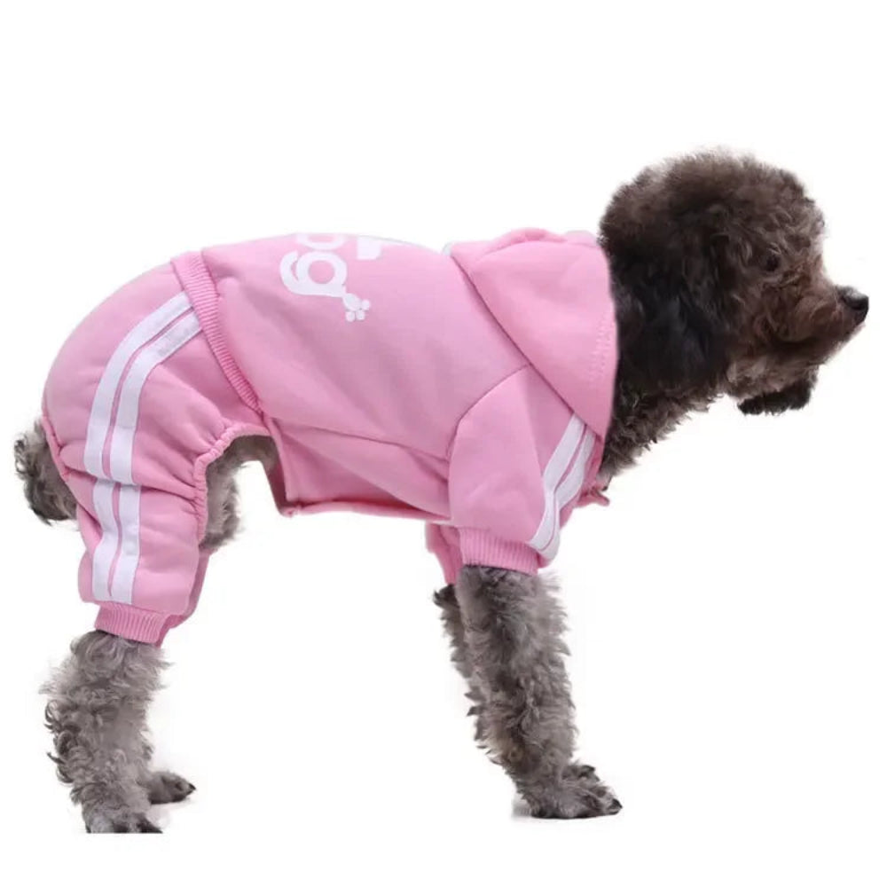 Winter Dog Hoodie Jumpsuit