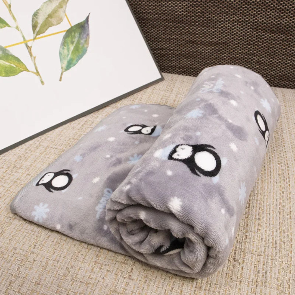 Cartoon Flannel Pet Blanket