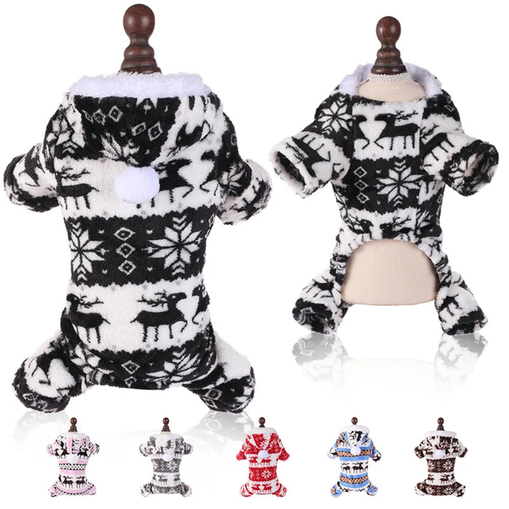 Winter Dog Christmas Jumpsuit Pajamas