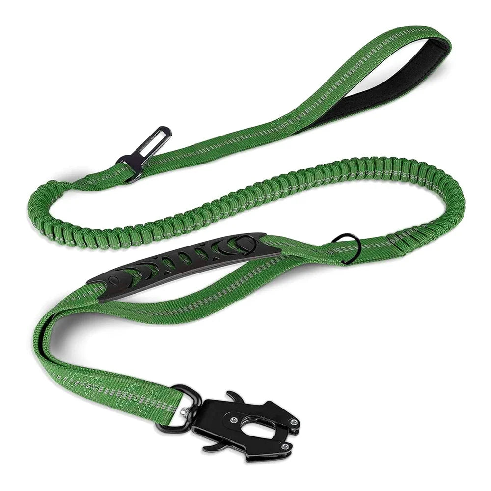 Reflective Shock-Absorbing Tactical Dog Leash