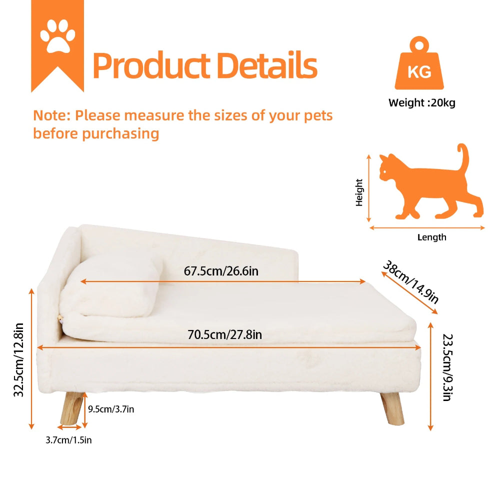 Elevated Nordic Pet Bed with Waterproof Pad