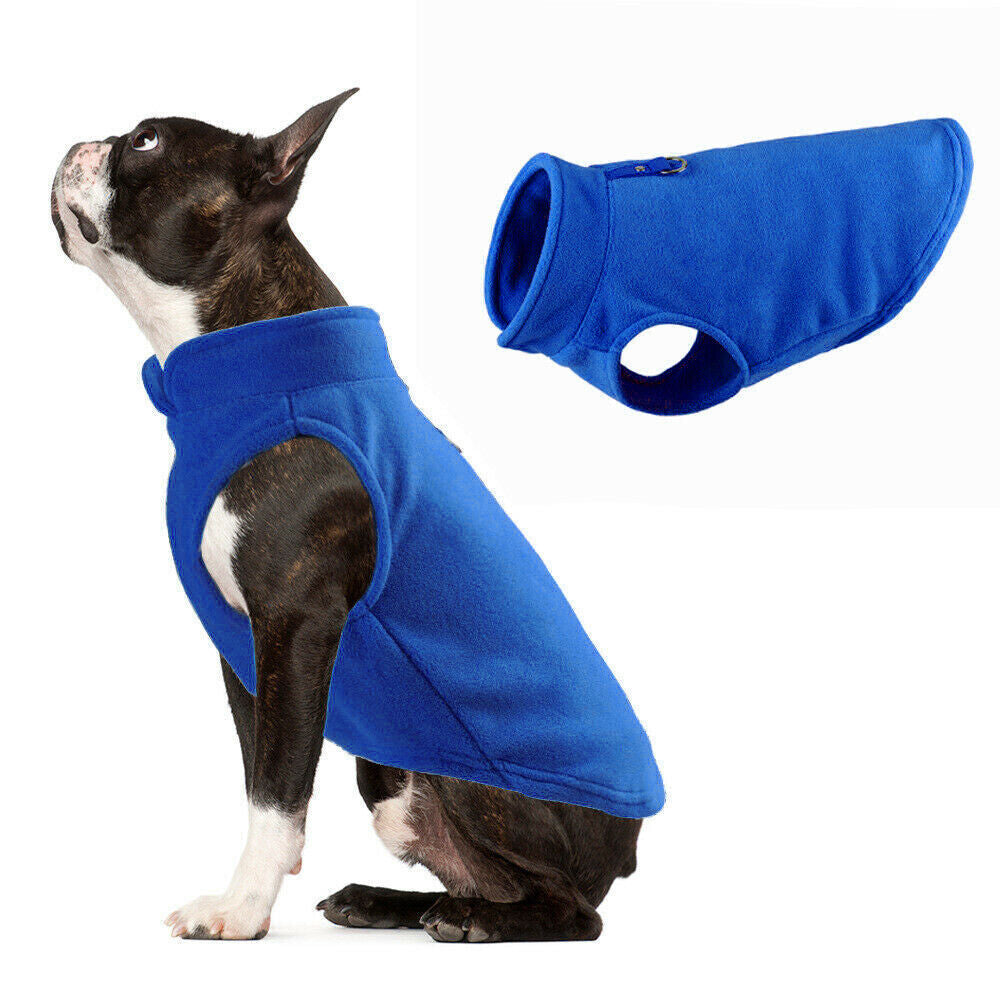 Pet Dog Warm Coat Fleece Jacket Jumper Sweater Winter Clothes Puppy Vest Outfit