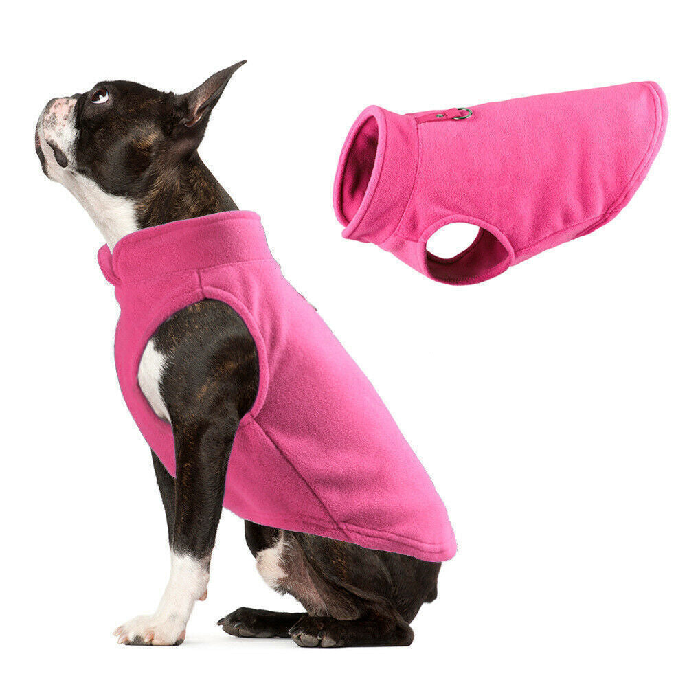 Pet Dog Warm Coat Fleece Jacket Jumper Sweater Winter Clothes Puppy Vest Outfit